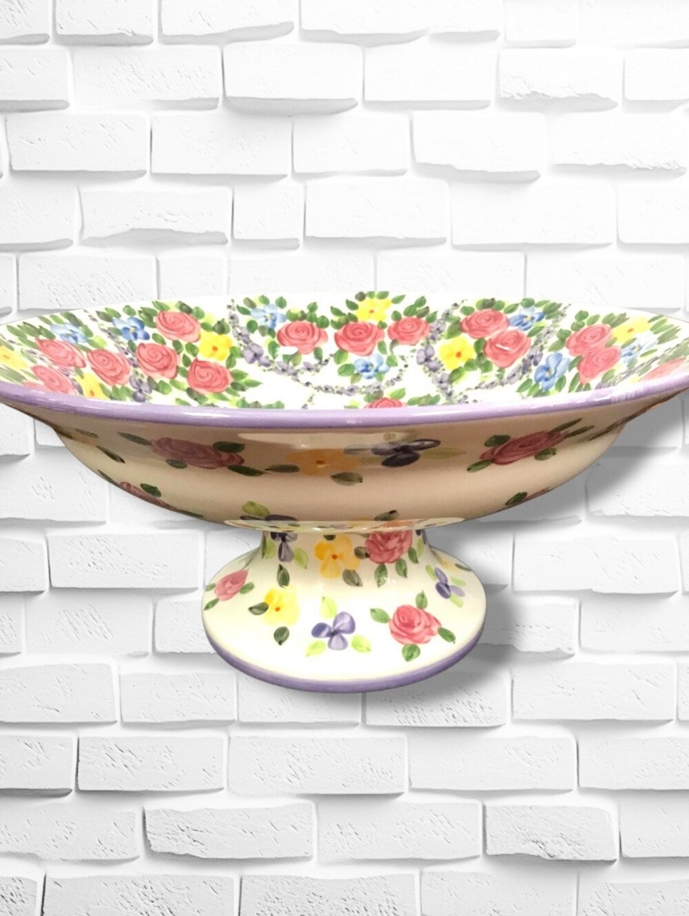 Tabletops Unlimited "Spring Chintz" Hand Paintedl  Bowl by Don Swanson